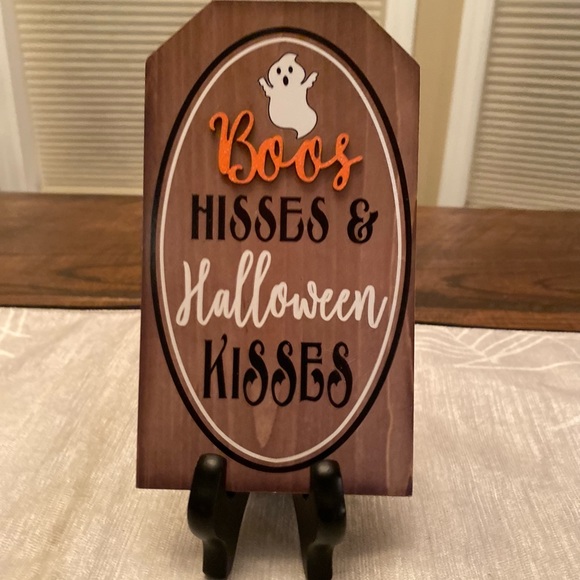 Halloween Ghost Boo Sign, Boos Hisses, Halloween Kisses Tag Sign, Ghost Truck - Picture 12 of 15